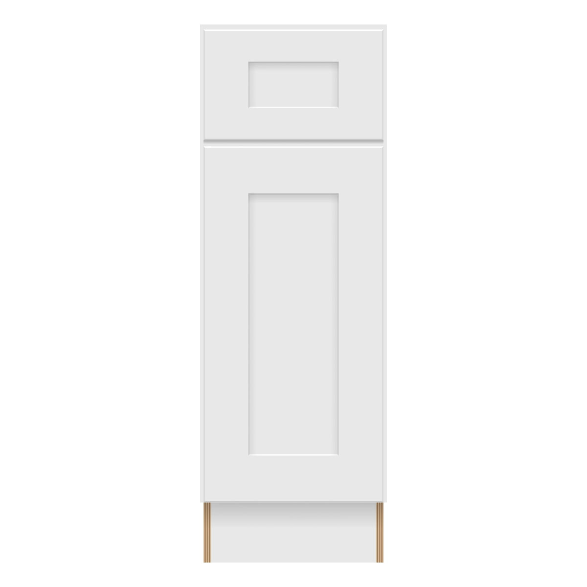 Craft Cabinetry Shaker White 12"W Base Cabinet