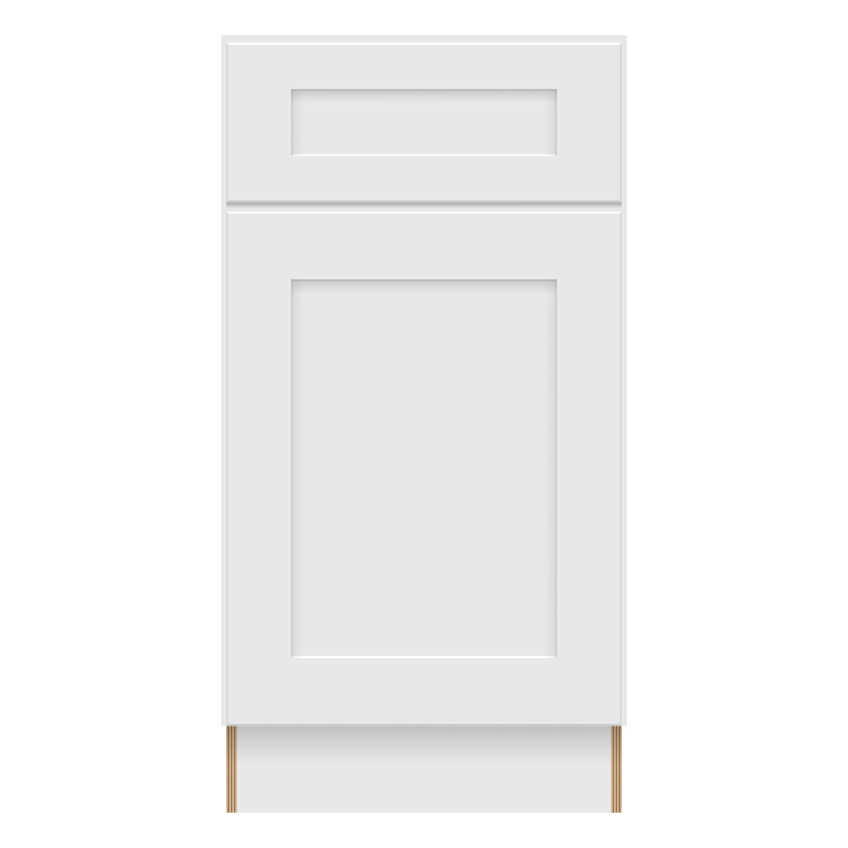 Craft Cabinetry Shaker White 18"W Base Cabinet