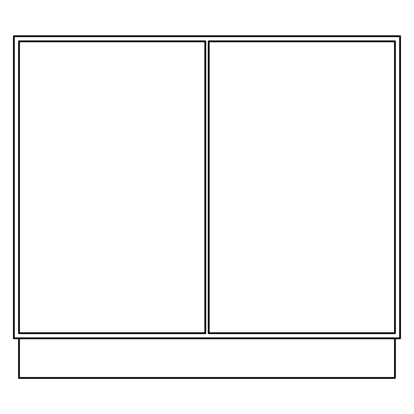 Fabuwood Allure Fusion Cloud White 39 W Base Cabinet B39FD Photo