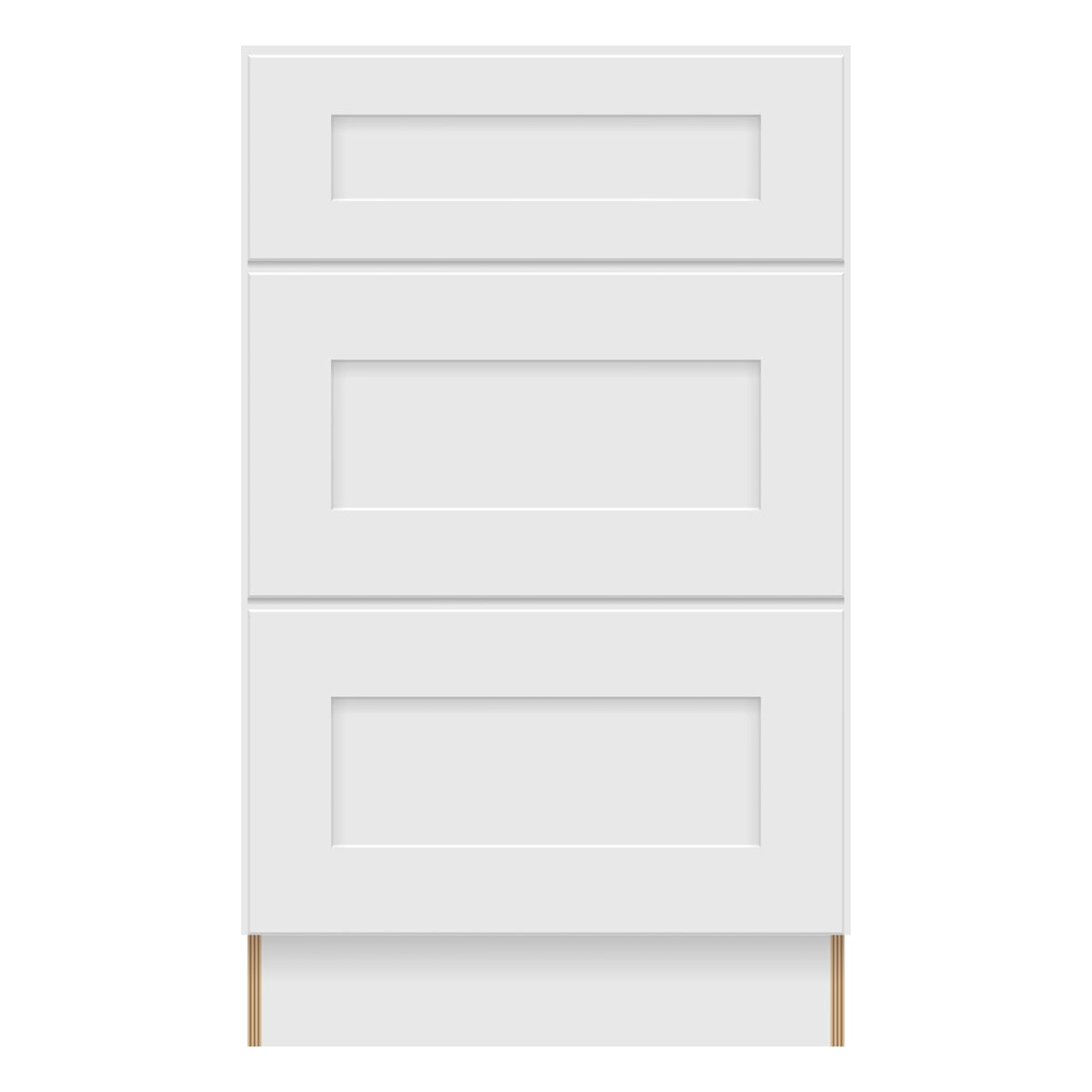 Craft Cabinetry Shaker White 21"W Drawer Base Cabinet