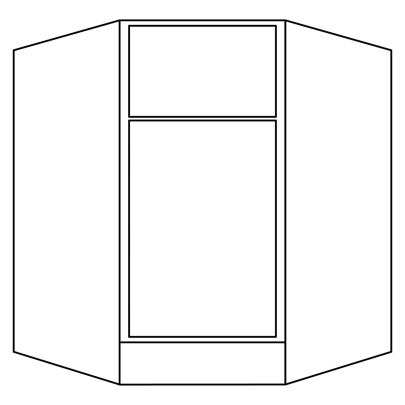 Fabuwood Allure Fusion Cloud White 36 W Diagonal Sink Cabinet DSB36FD Photo