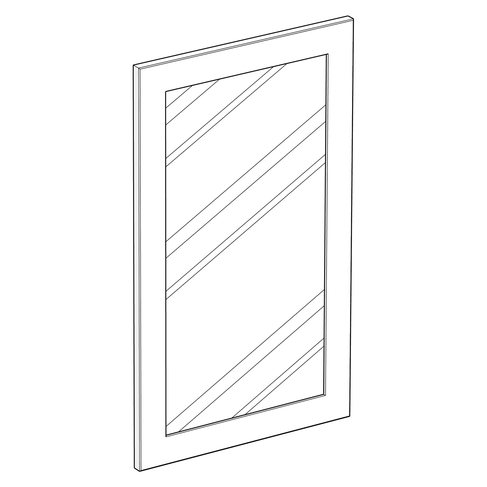 Fabuwood Allure Luna Pitch Black 30"W x 30"H Glass Door Photo