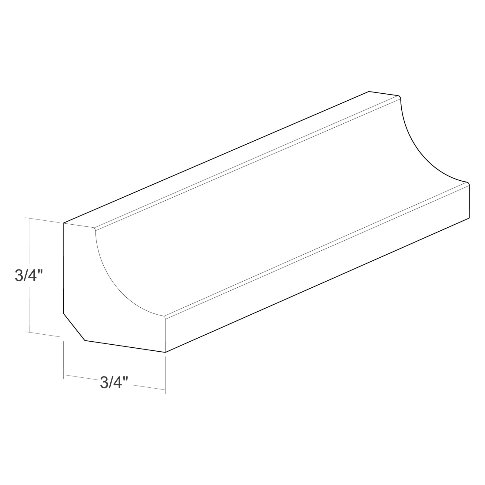 Fabuwood Allure Fusion Oyster Inside Corner Molding Photo