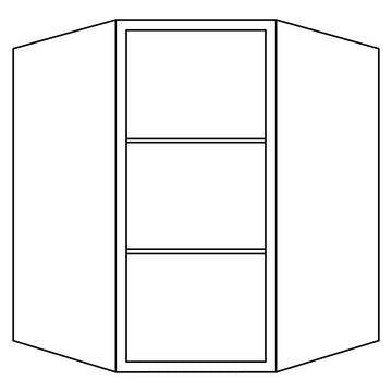 Fabuwood Allure Nexus Frost 24"W x 36"H No Door Diagonal Corner Wall Cabinet Photo