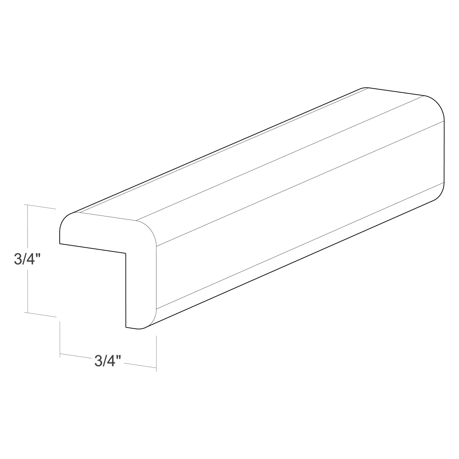 Fabuwood Allure Fusion Cloud White Outside Corner Molding Photo