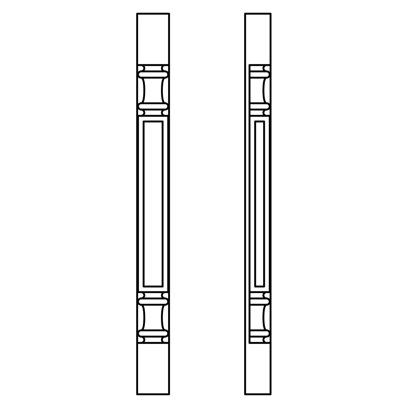 Fabuwood Allure Luna Pitch Black 84 H Plain Pilaster For Tall Pp Tp84 Photo