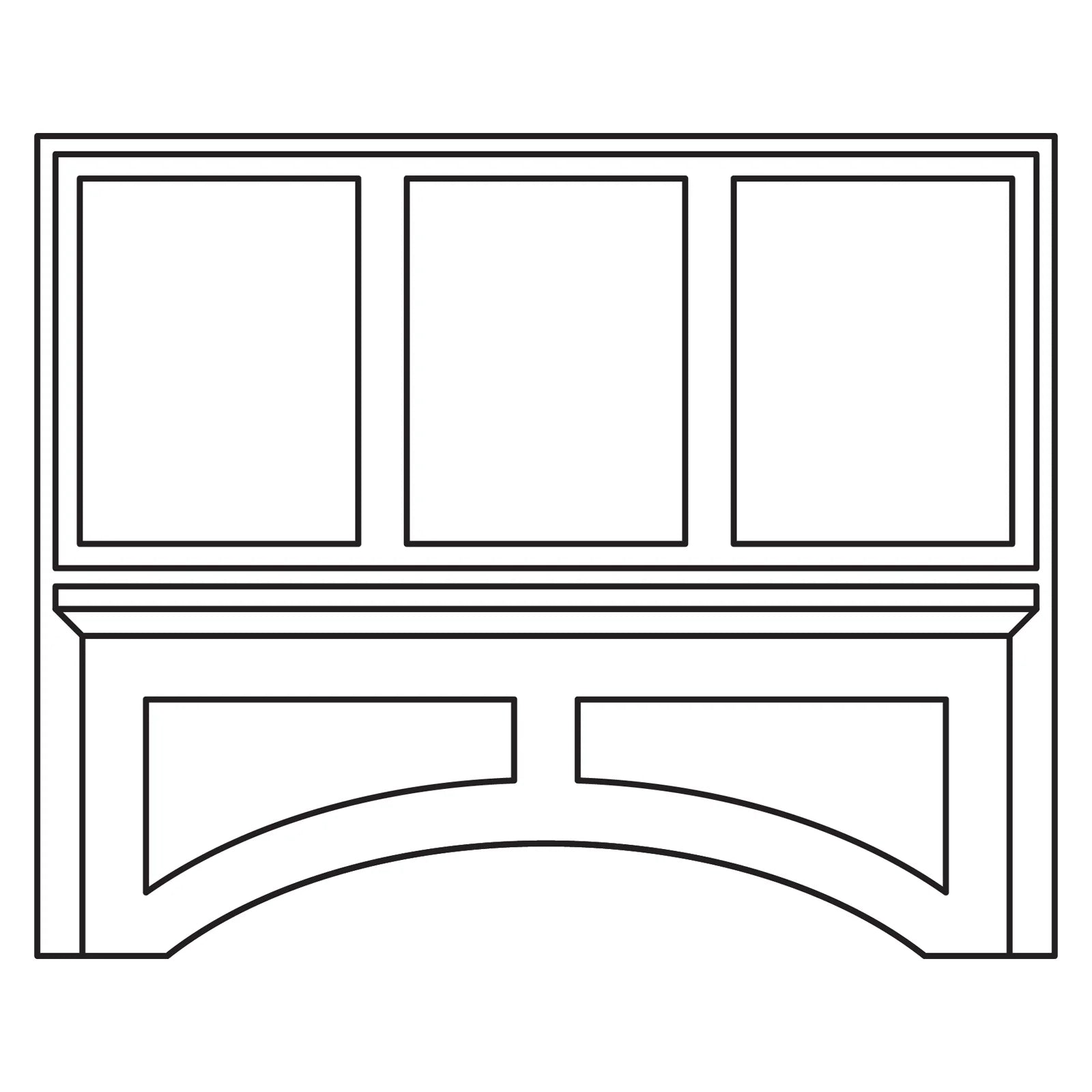 Fabuwood Allure Nexus Frost 36" Hood Photo