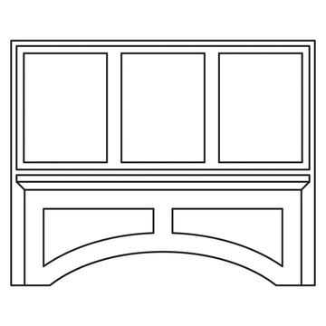 Fabuwood Allure Imperio Denim Blue 36 Hood RHA363021 Photo