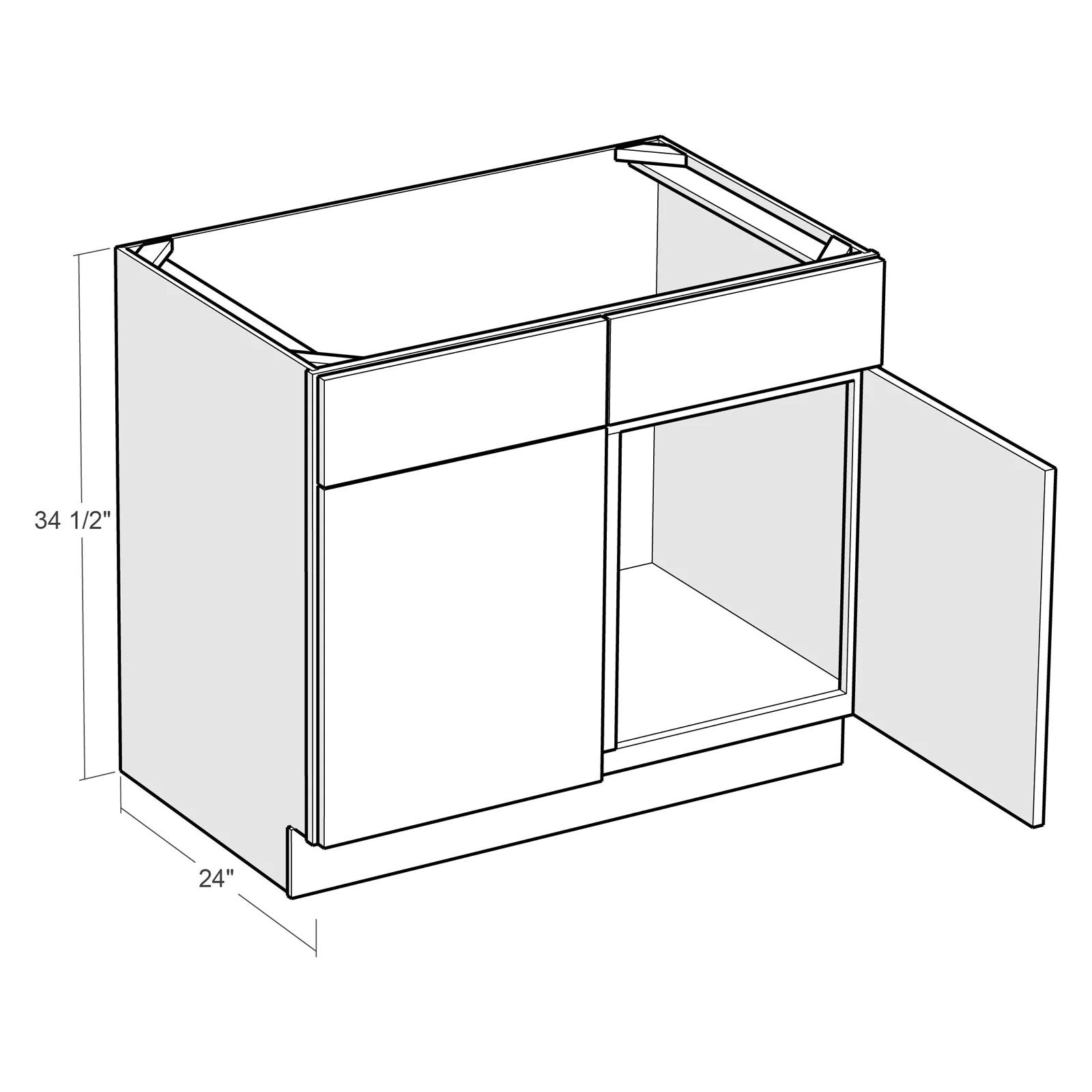 Fabuwood Allure Fusion Cloud White 42"W Sink Cabinet Photo