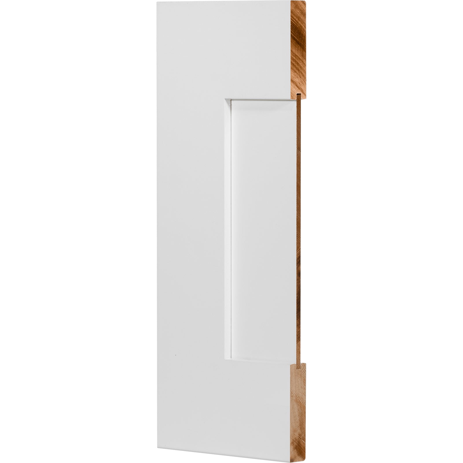 Craft Cabinetry Shaker White Door Sample Cut Left