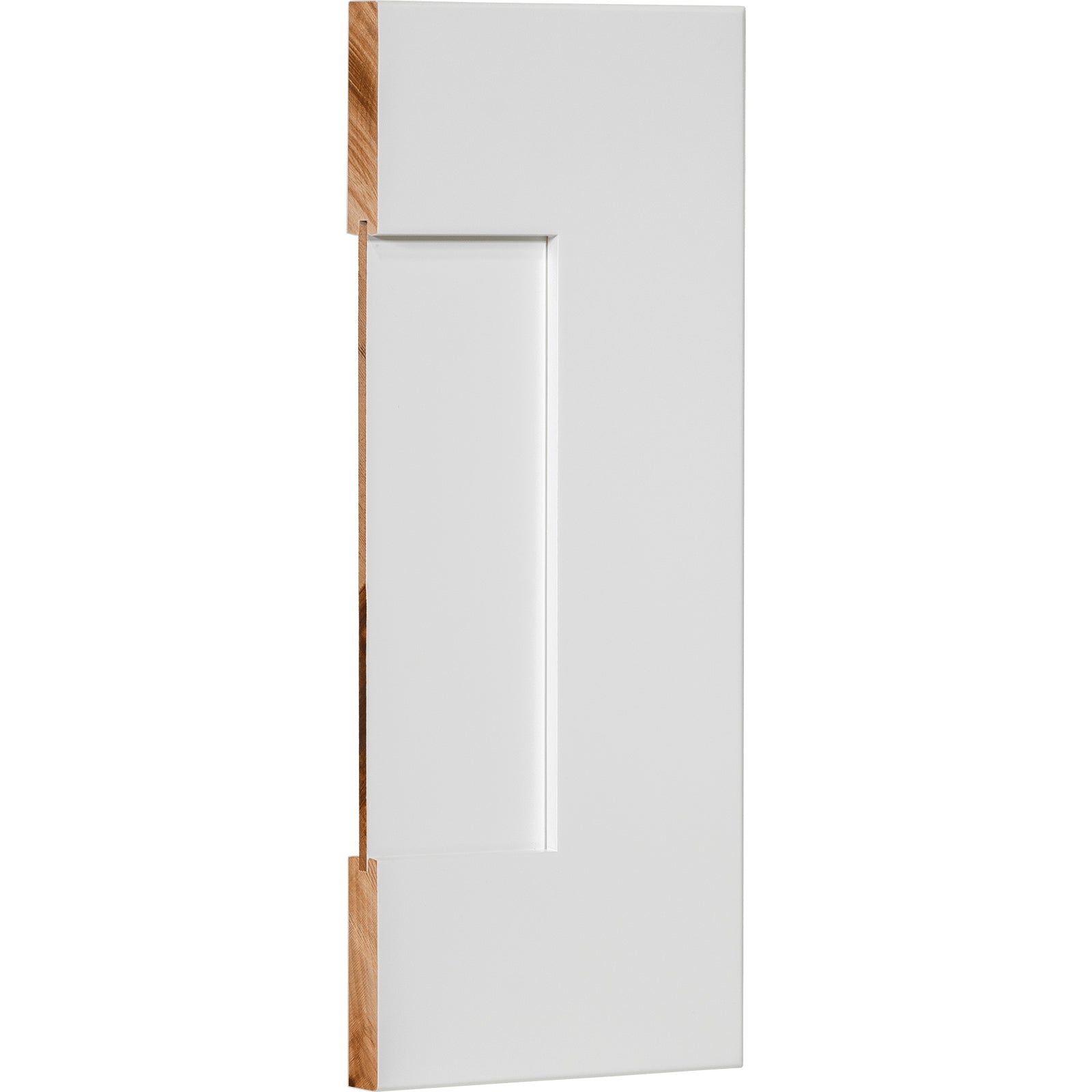 Craft Cabinetry Shaker White Door Sample Cut Right