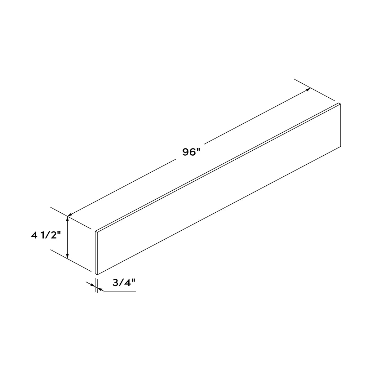 Craft Cabinetry Shaker Black Toe Kick Image Specifications