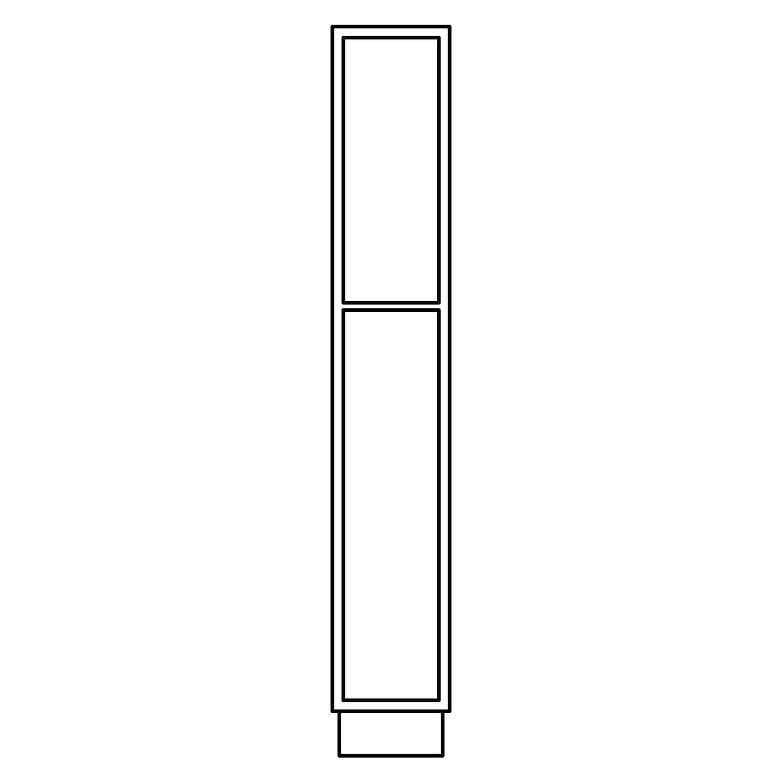 Fabuwood Allure Fusion Cloud White 18 W x 96 H Pantry Cabinet TP181296 Photo