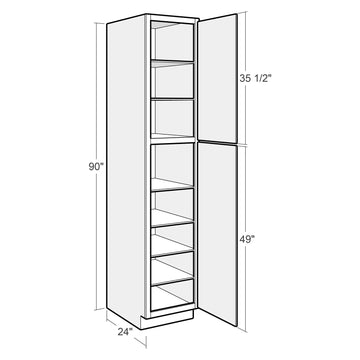 Fabuwood Allure Fusion Denim Blue 15"W x 90"H Pantry Cabinet Photo