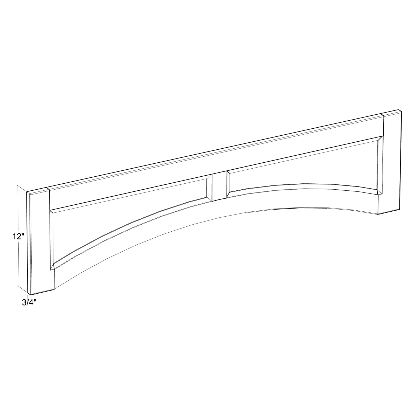 Fabuwood Allure Fusion Cloud White 48" Arched Recessed Panel Photo