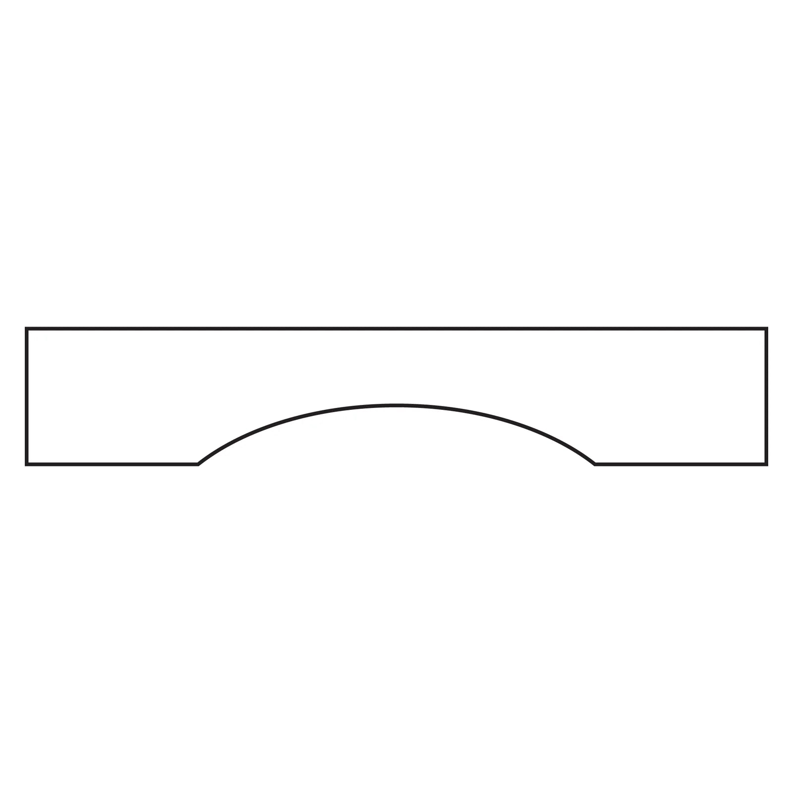 Fabuwood Allure Fusion Oyster 54" Arched Valance Photo