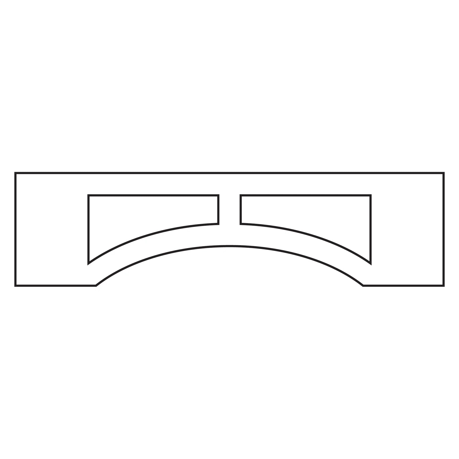 Fabuwood Allure Luna Pitch Black 42 Arched Recessed Panel VARP42 Photo
