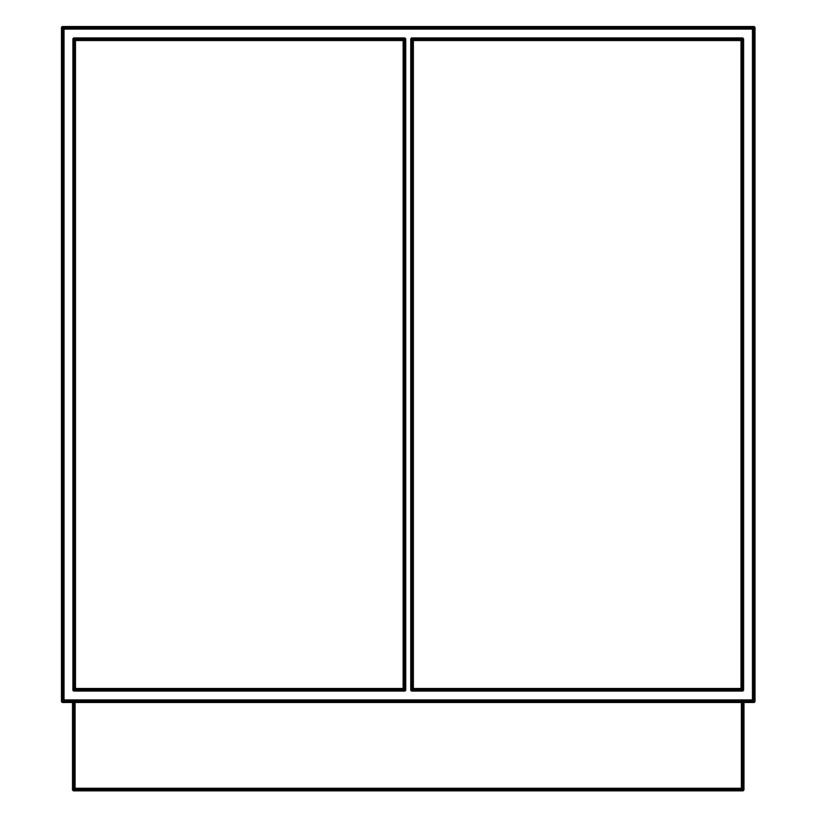 Fabuwood Allure Fusion Cloud White 36 W Vanity Base Cabinet VB36FD Photo