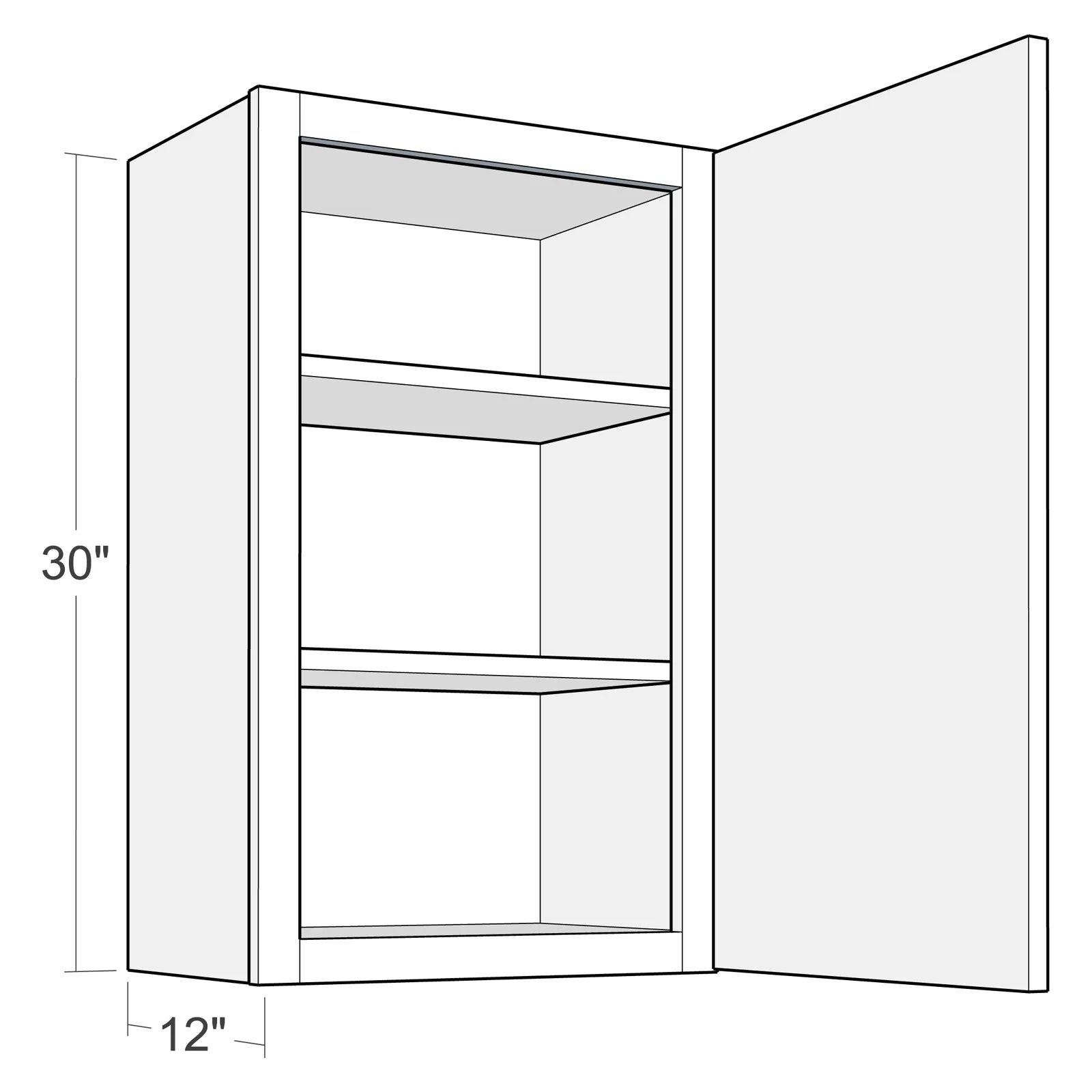 Fabuwood Allure Fusion Dove 9"W x 30"H Wall Cabinet Photo