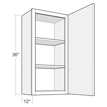 Fabuwood Allure Luna Cloud White 15"W x 36"H Wall Cabinet Photo