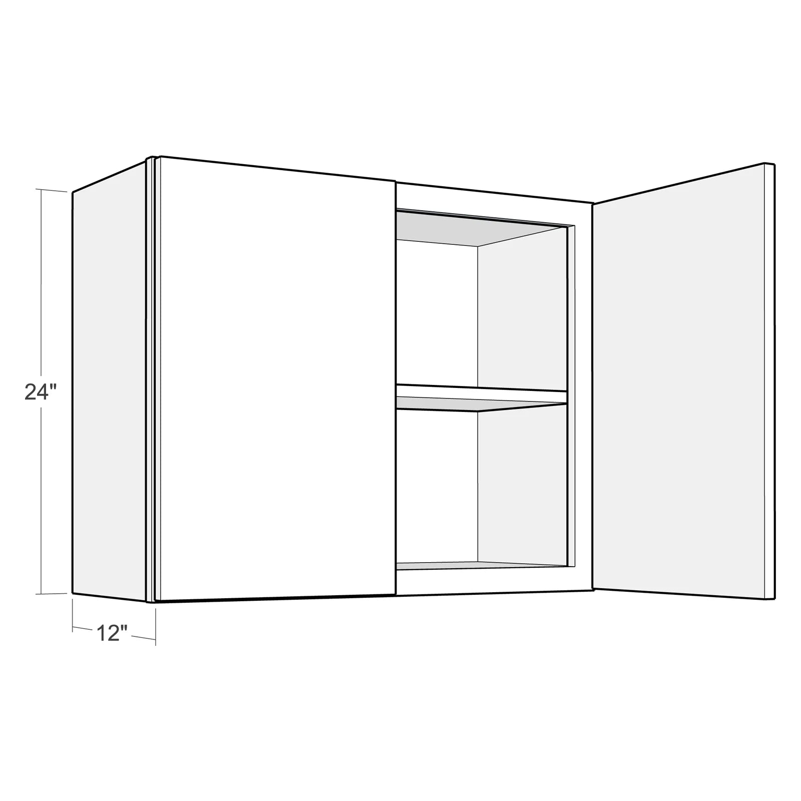 Fabuwood Allure Fusion Hunter Green 36"W x 24"H Wall Cabinet Photo