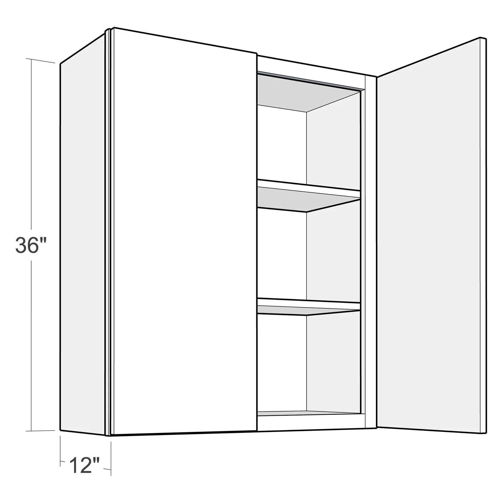 Fabuwood Allure Galaxy Horizon 33"W x 36"H Wall Cabinet Photo