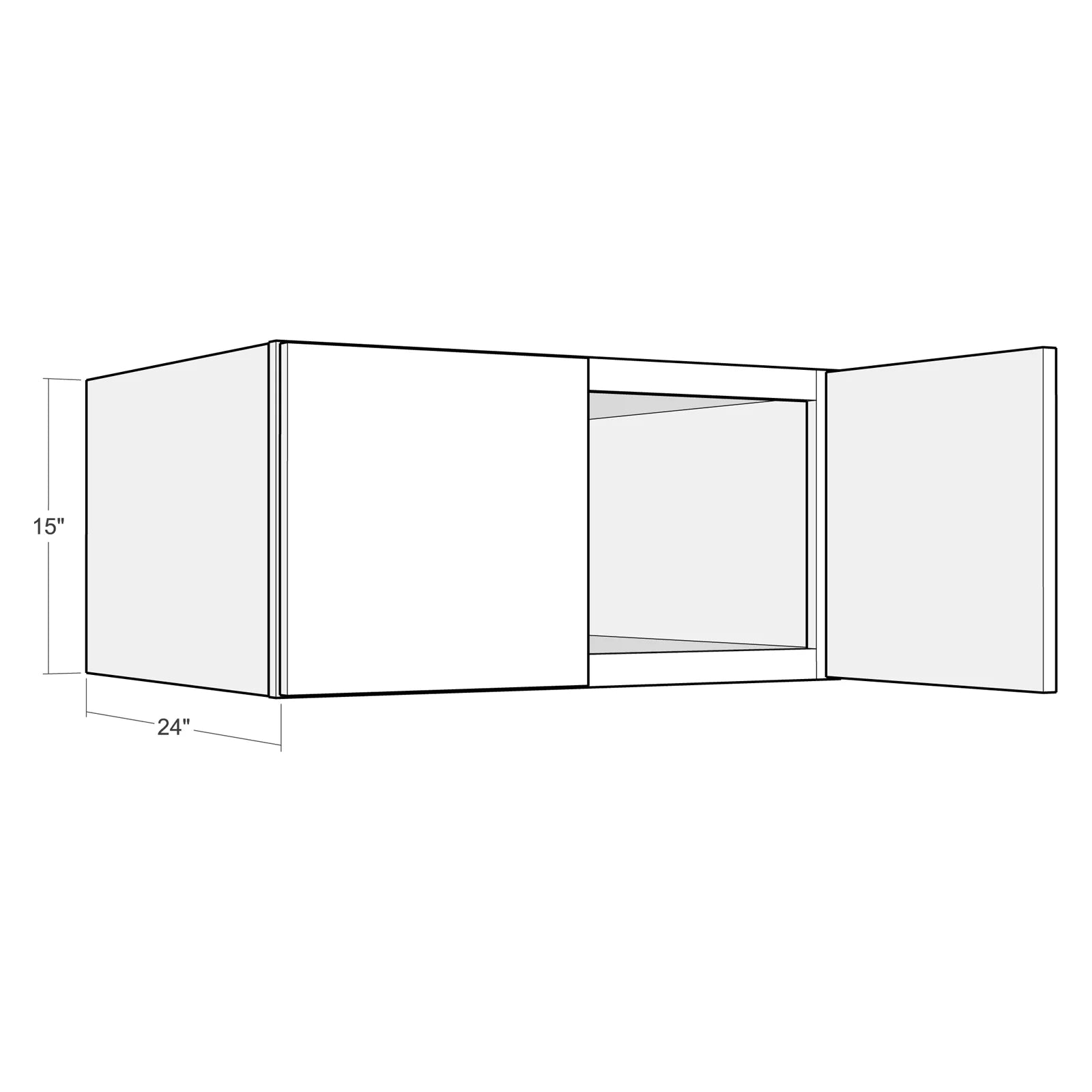 Fabuwood Allure Galaxy Pitch Black 33"W x 15"H 24" Depth Wall Cabinet Photo