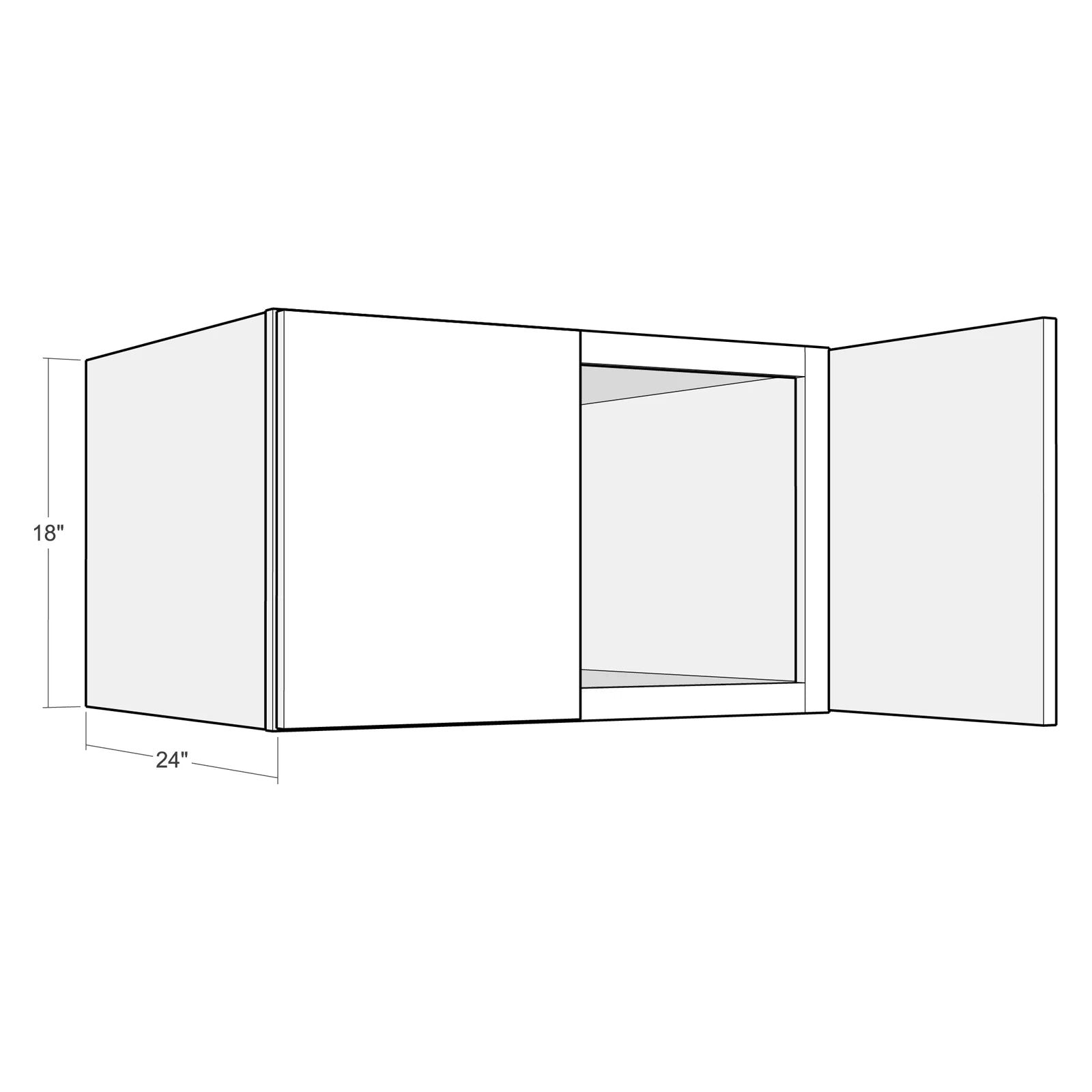 Fabuwood Allure Luna Pitch Black 30"W x 18"H 24" Depth Wall Cabinet Photo