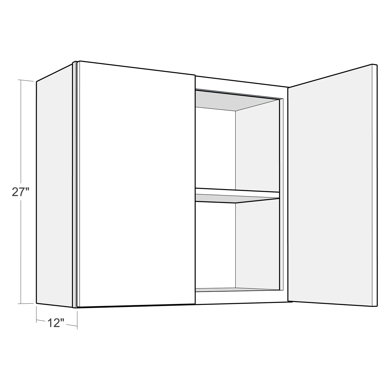 Fabuwood Allure Imperio Ocean Blue 30"W x 27"H Wall Cabinet Photo