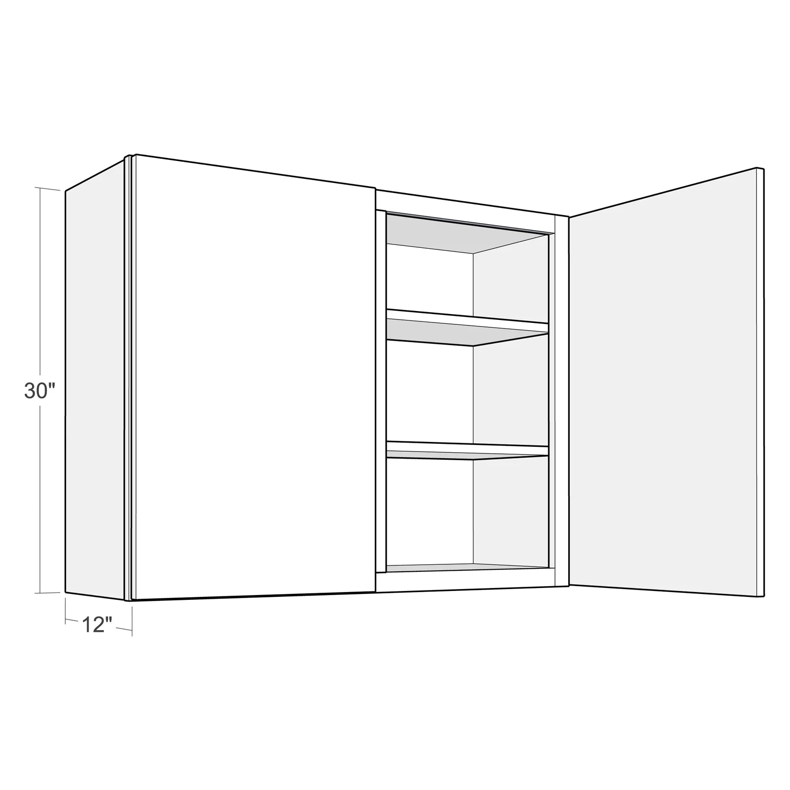 Fabuwood Allure Fusion Hunter Green 39"W x 30"H Wall Cabinet Photo
