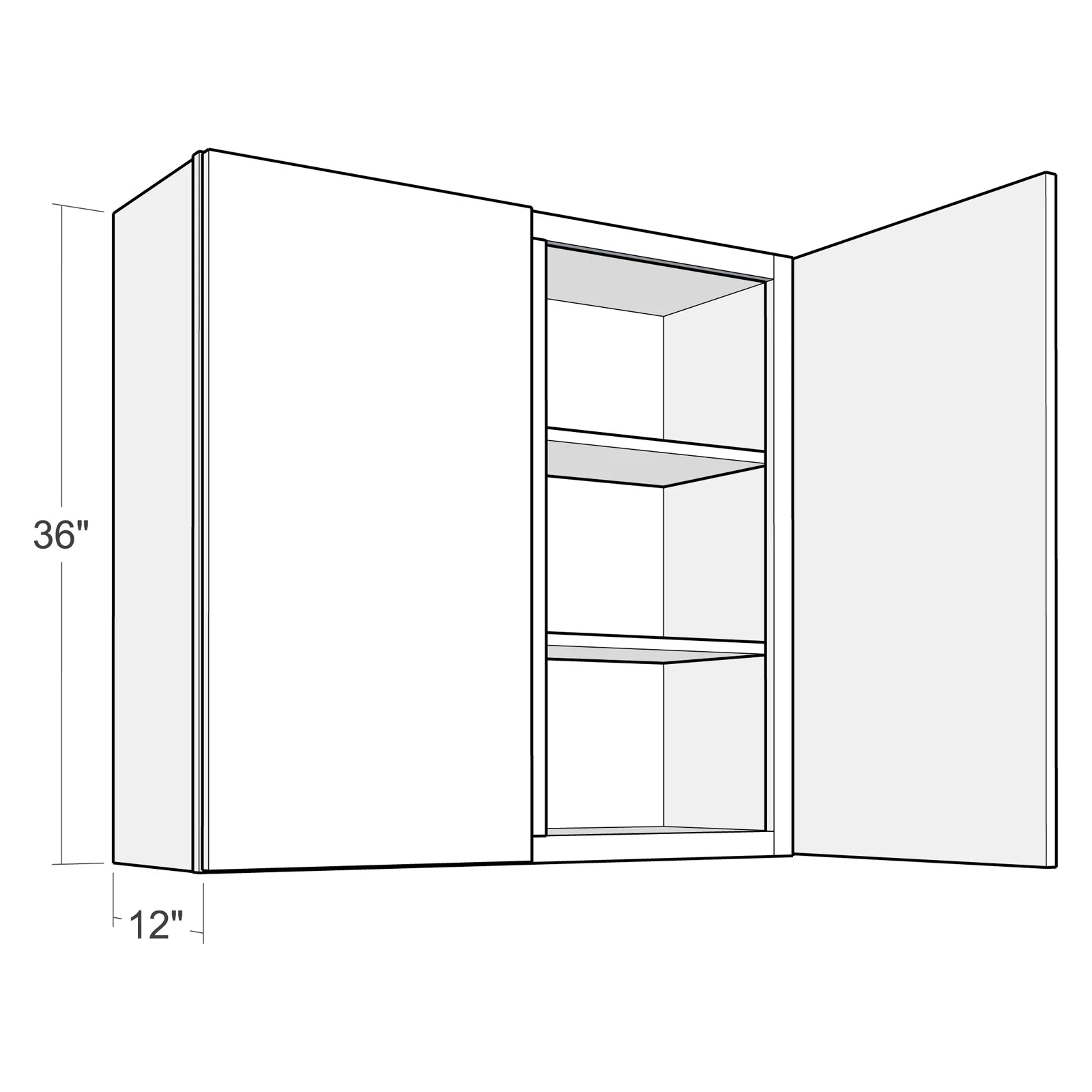 Fabuwood Allure Imperio Ocean Blue 39"W x 36"H Wall Cabinet Photo