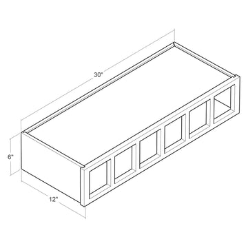 Fabuwood Allure Nexus Frost 6"W x 30"H Wine Cube Wall Cabinet Photo