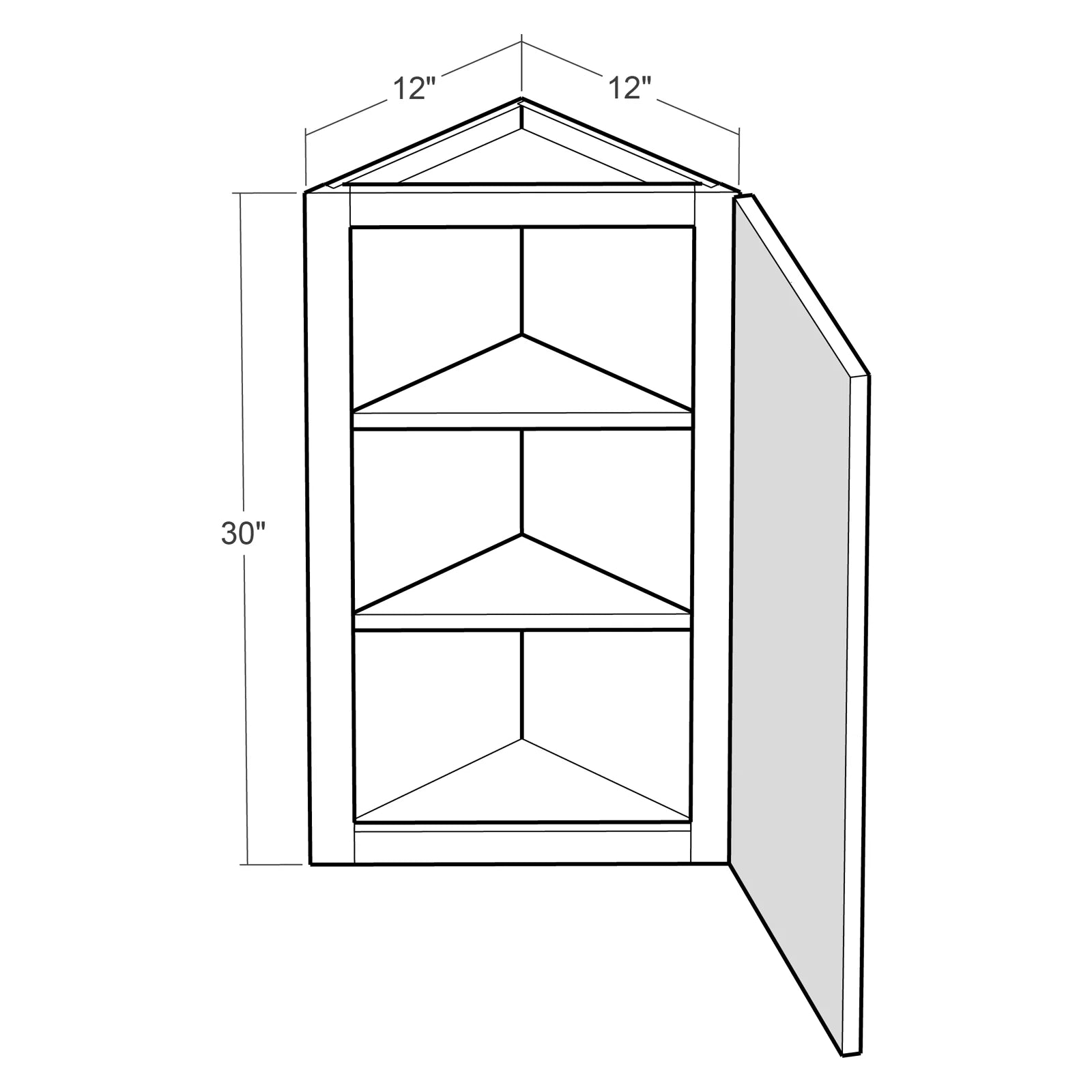 Fabuwood Allure Luna Timber 12"W x 30"H Wall Angle End Photo