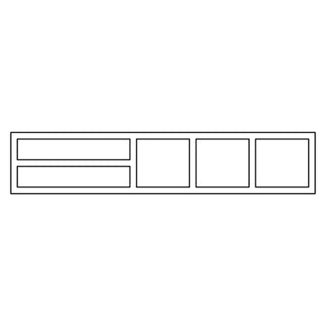 Fabuwood Allure Fusion Denim Blue 30 W x 6 H Wall Organizer Cabinet WO306 Photo