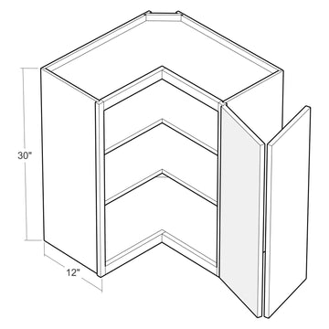 Fabuwood Allure Luna Timber 24"W x 30"H Wall Pie Cut Corner Cabinet Photo
