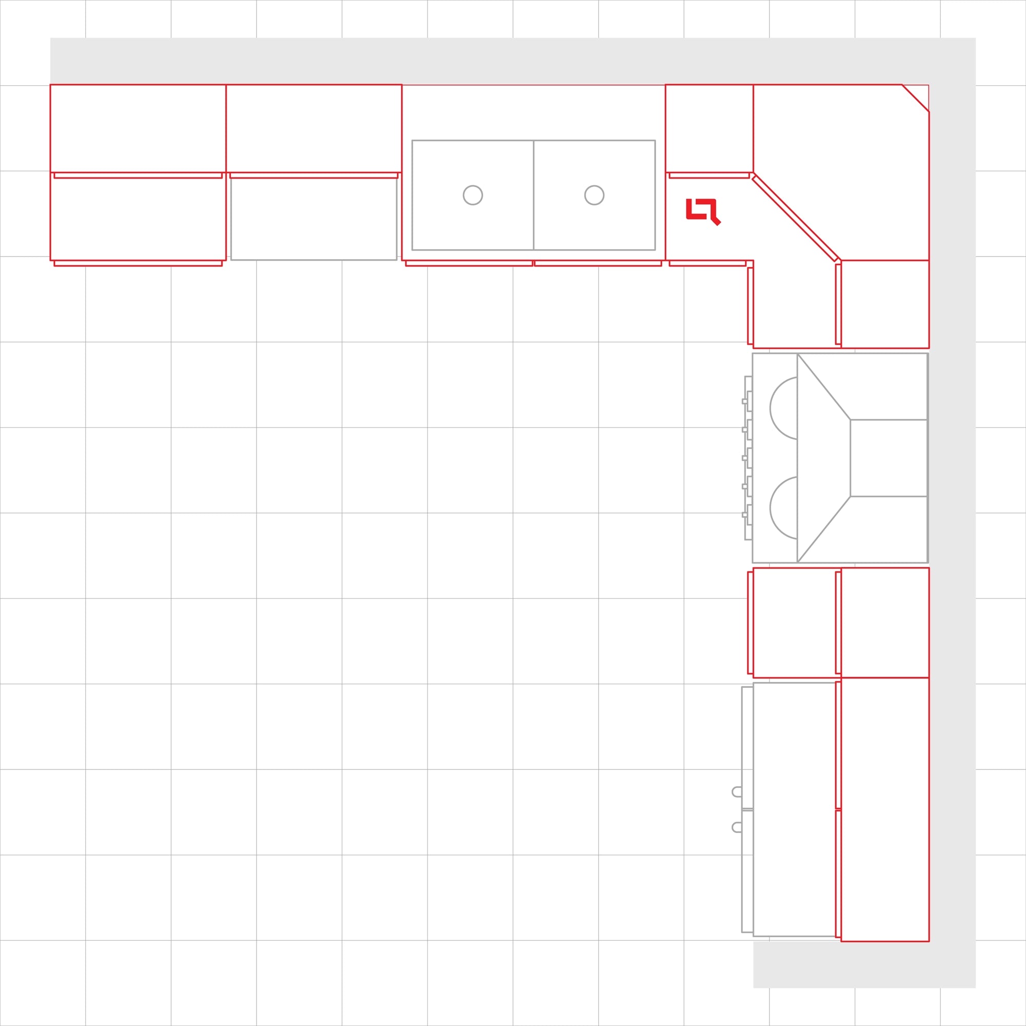 Full Kitchen Sets - 10x10 L Shaped Configuration