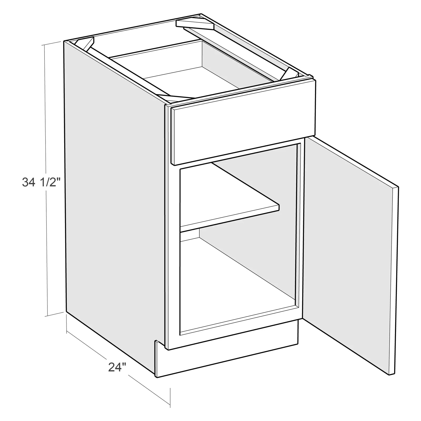 Fabuwood Allure Fusion Dove 12"W Base Cabinet Photo