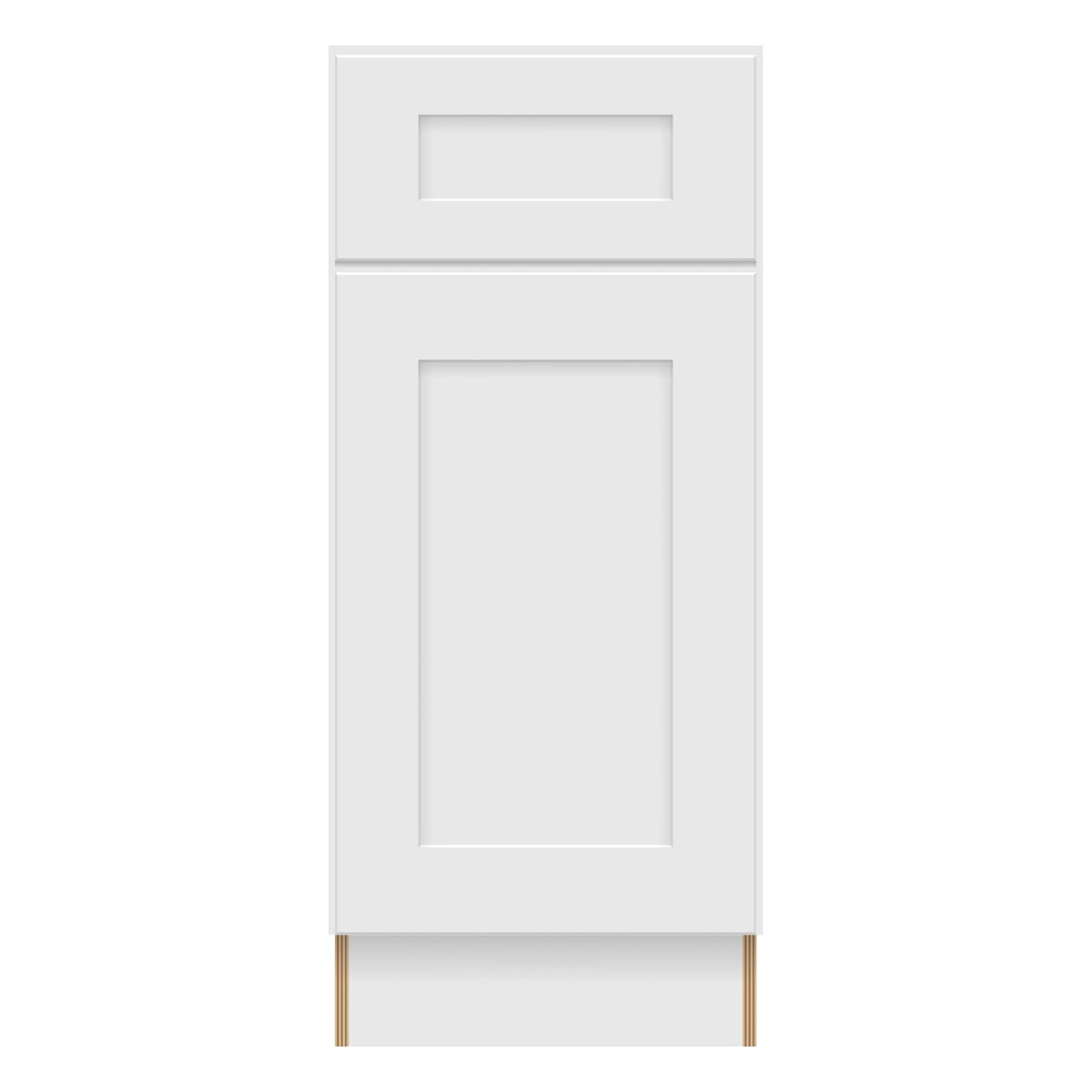 Craft Cabinetry Shaker White 15"W Base Cabinet