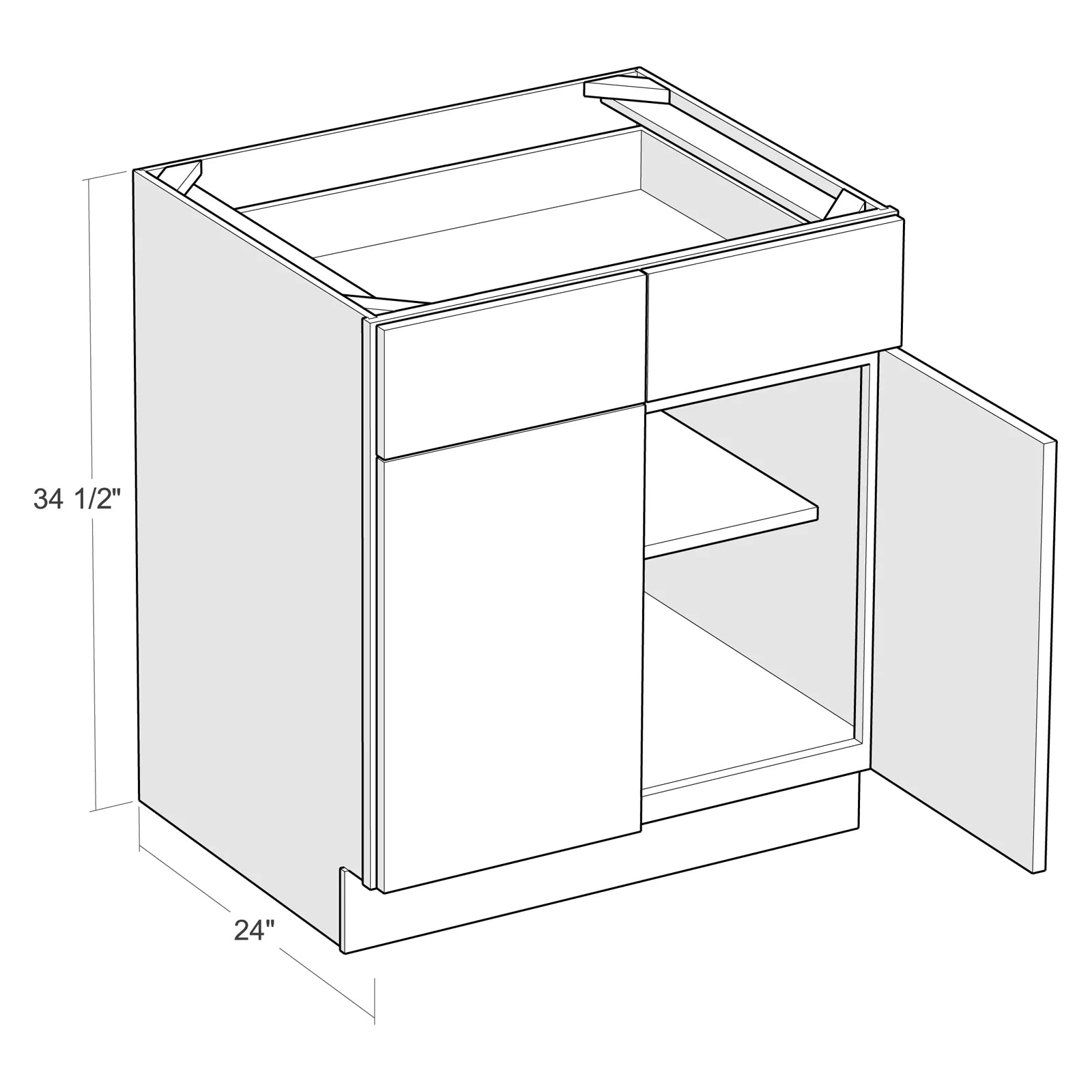 Fabuwood Allure Galaxy Dove 24"W Base Cabinet Photo