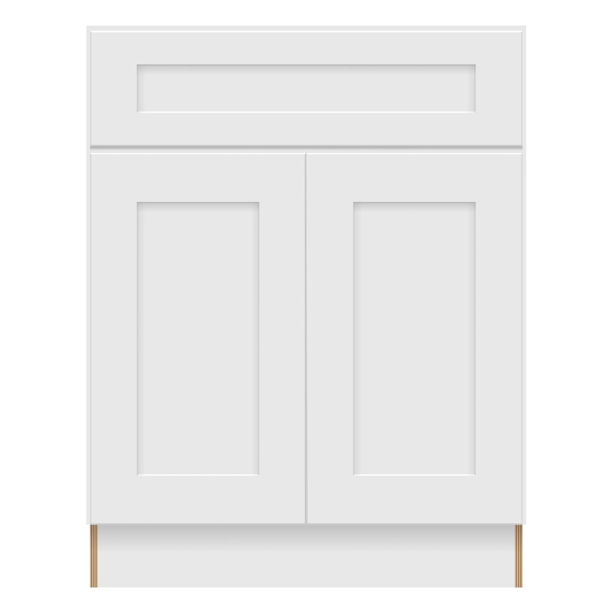 Craft Cabinetry Shaker White 27"W Sink Cabinet