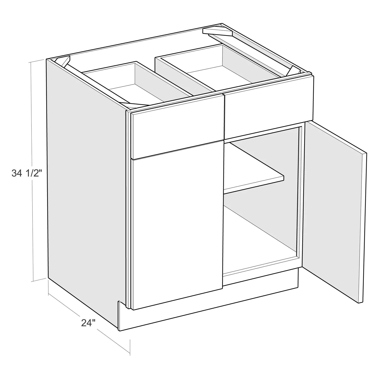 Fabuwood Allure Fusion Dove 33"W Base Cabinet Photo