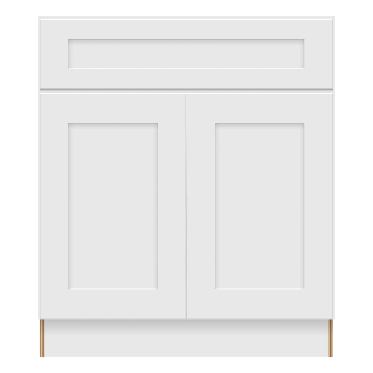 Craft Cabinetry Shaker White 30"W Base Cabinet