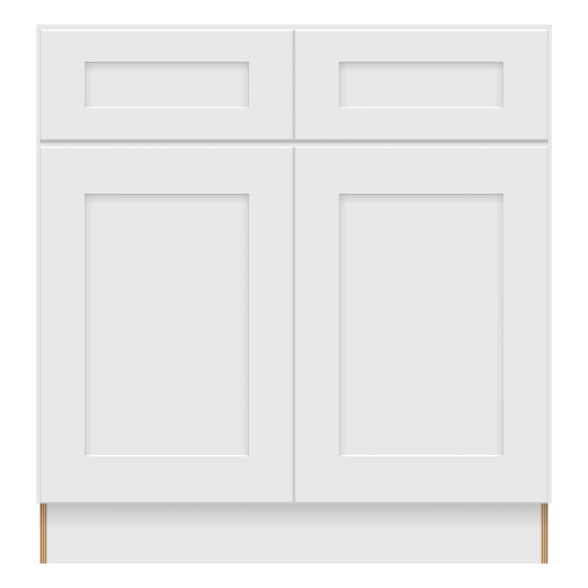 Craft Cabinetry Shaker White 33"W Base Cabinet