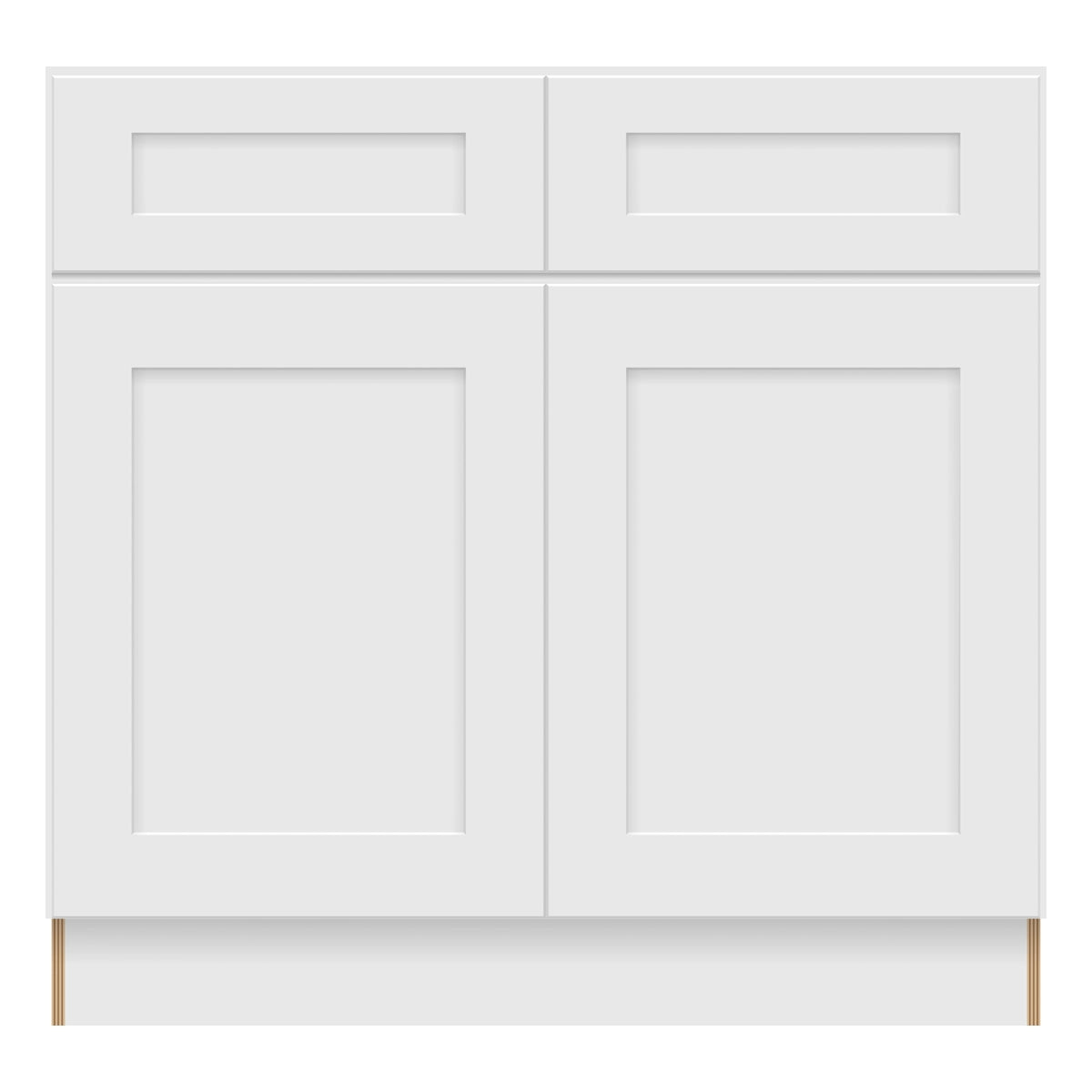 Craft Cabinetry Shaker White 36"W Sink Cabinet