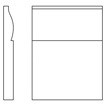 Fabuwood Allure Onyx Cloud White Base Board Molding