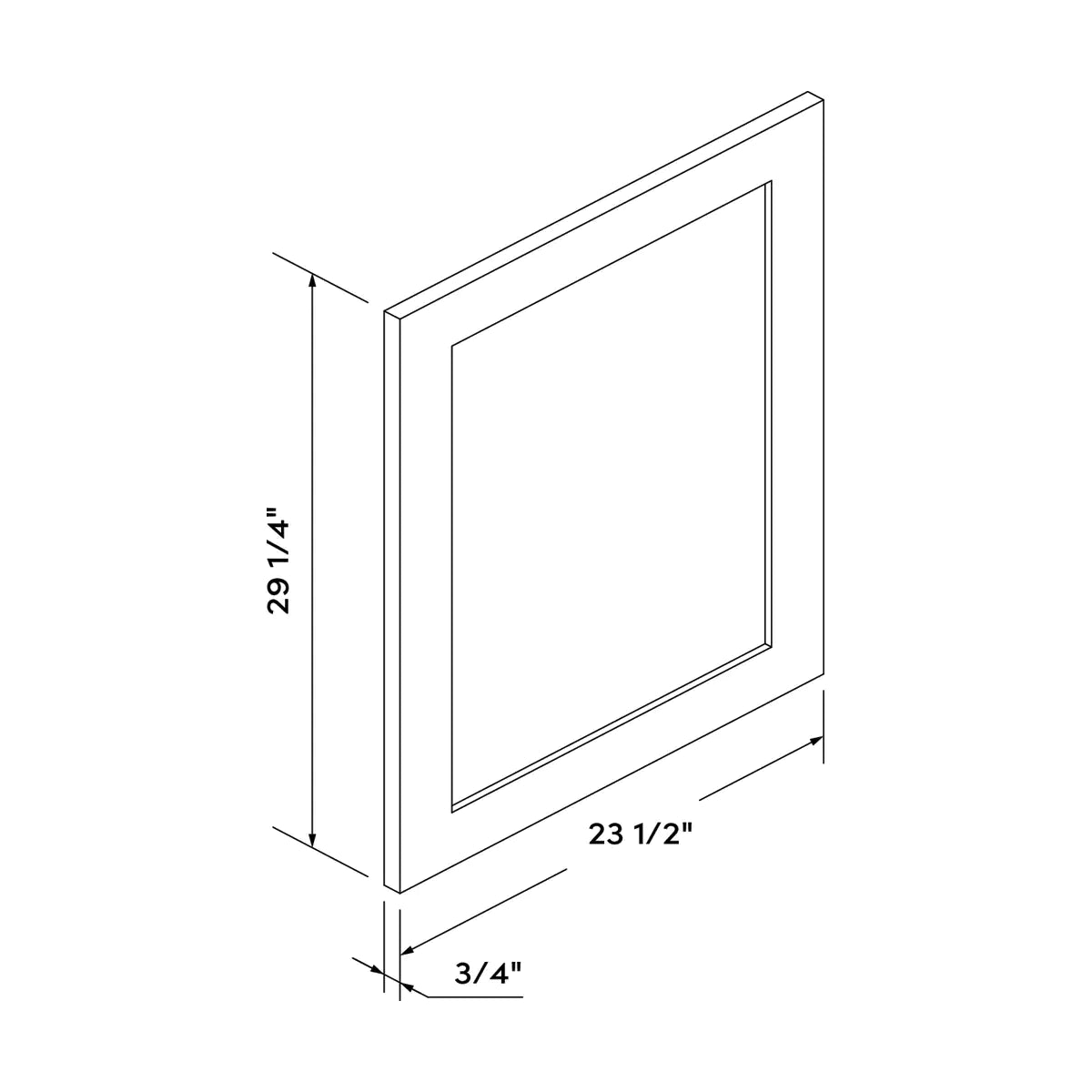 Craft Cabinetry Shaker White Base Decorative Dummy Door Image Specifications