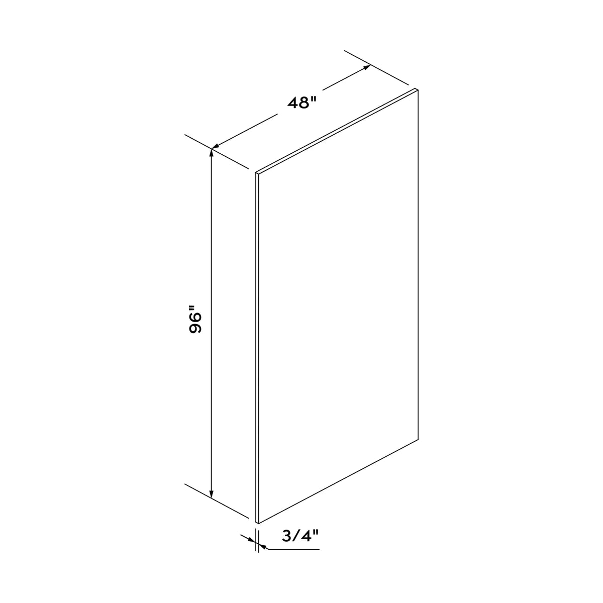 Craft Cabinetry Shaker Black Back Panel Image Specifications