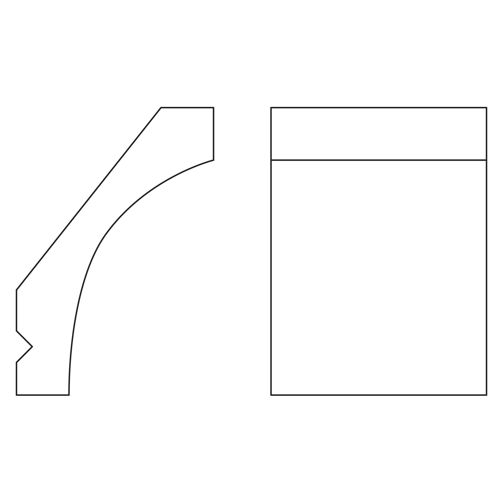Fabuwood Allure Fusion Kona Small Cove Molding 2 1/8 Inches Photo