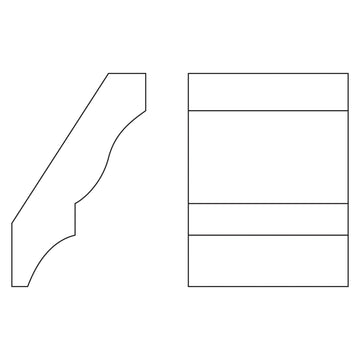 Fabuwood Allure Fusion Dove Large Crown Molding 3 3/8 Inches