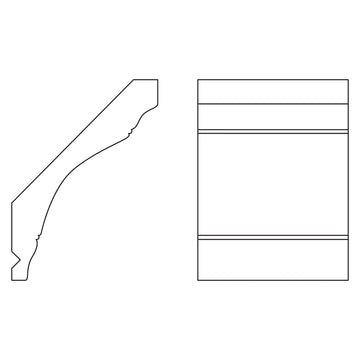 Fabuwood Allure Galaxy Graphite Black X-Large Cove Crown Molding 5 1/2 Inches